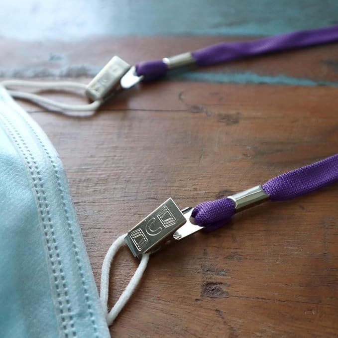 25 Pack - Face Mask Lanyards - Premium Comfortable Neck Straps for Tickets, Badge Holders - Twist Free 2 Hook Design (1 on Each End) for Special Event Badges, Credentials and Ticket Holders (Purple)