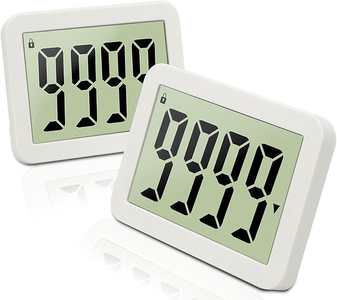 2-Pack QINFIEY Digital Countdown Days Timer Electronic 9999-Days Timer for Vacation Retirement Wedding Lab, Large Display for Classroom Graduation,Study Fitness Count Down（2pcs）