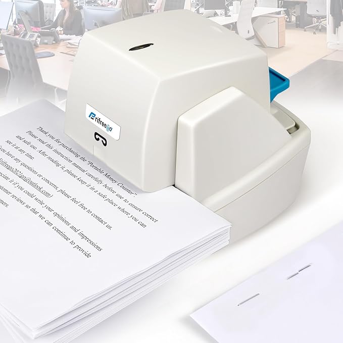 Heavy Duty Electric Stapler, 70 Sheets 60g Paper Capacity, Automatic Flat-Clinch Stapler, Quiet and Anti-Jam for Office/School, with 5500 Staples