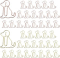 OWLFAVO 40pcs Puppy Dog Shape Paper Clips with Clear Box, Rose Gold and Yellow Gold, Funny Cute Paperclips Bookmarks Planner Clips for Fun Office Supplies School Gifts Wedding Decoration