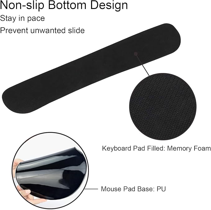 Mouse Pad and Keyboard Wrist Rest Support, with Non-Slip PU Base,Gel Mouse Pad with Coaster,Pain Relief for Gaming, Computer,Office -Blue Marble