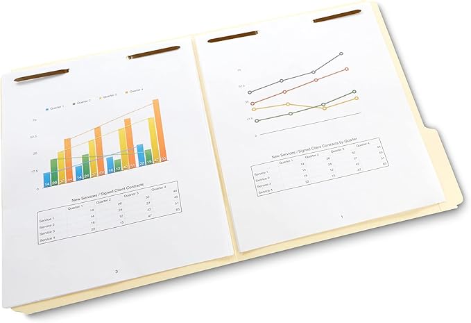 Amazon Basics Manila File Folders with Fasteners for Organized Filing, Letter Size, Beige, 50-Pack