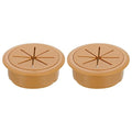 uxcell 2 Pcs Desk Grommet, 1.97 inch 50mm Desk Cable Hole Cover Wire Hole Insert for Home Office Table Cabinet Cord Organizer, Brown
