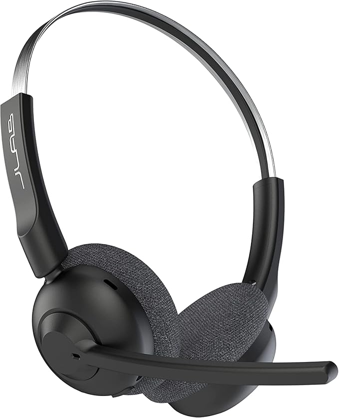 JLab Go Work Pop On-Ear Wireless Headset, Black, 50+ Hours Playtime, Bluetooth Multipoint, Rotating Boom Mic, Noise Canceling MEMS Microphone, Light-Weight, Portable, PC/Mac| Mobile (16 Pack)