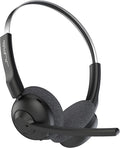 JLab Go Work Pop On-Ear Wireless Headset, Black, 50+ Hours Playtime, Bluetooth Multipoint, Rotating Boom Mic, Noise Canceling MEMS Microphone, Light-Weight, Portable, PC/Mac| Mobile (4 Pack)