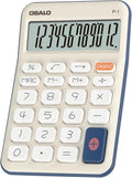 Pendancy Small Desk Calculator Cute, 12 Digit LCD Display, Basic Function, Auto-Sleep, 4.7"x2.9" Pocket-Sized Design Handheld Calculators Desktop, for Office, School, Business & Travel(OS-P1 Blue)