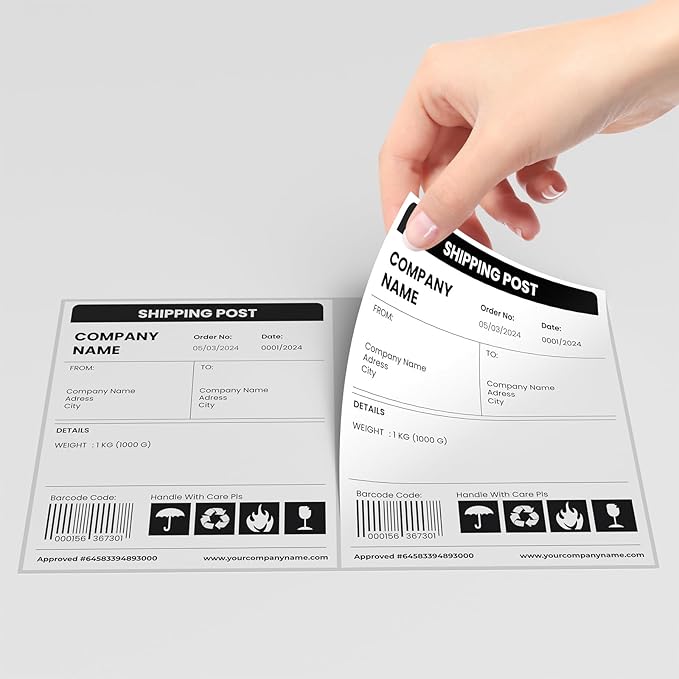 150 Sheets 300 Labels Half Sheet Self Adhesive Shipping Labels for Laser & Inkjet Printers, 8.5" x 5.5" Shipping Mailing Label, White