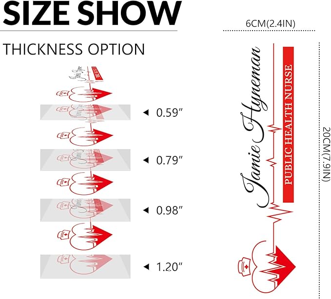 Desk Name Plate Personalized, Custom Name Plate for Desk, Acrylic Desktop Accessories, Office Gift & Decor for Women Men, Teacher Nurse Boss Employee Appreciation Gifts