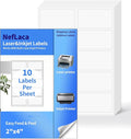 NefLaca 2"x4" Shipping Address Labels, 10-UP Blank Mailing Labels, White Self-Adhesive Customized Stickers for Inkjet and Laser Printer [2000 Sheet, 20000 Labels]