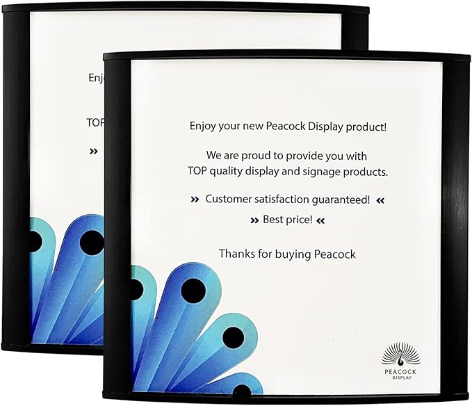 Curved Office Business Door Sign Holder | Aluminum Wall Mount Name Plate Holder, cubicle sign holder, sturdy and beautiful 7.00" W X 6.00" H (N170x6" 2 signs black)