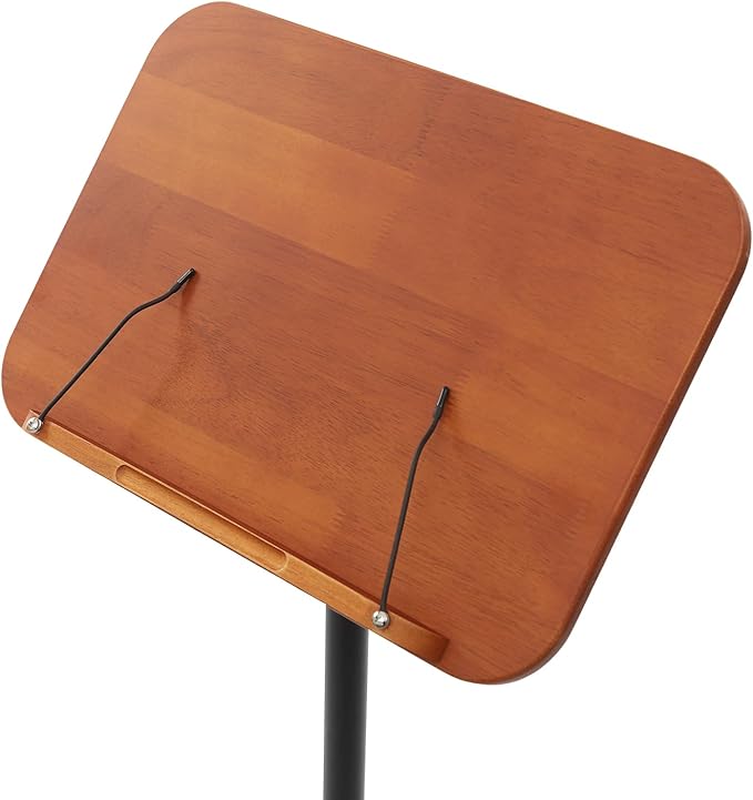 Sheet Music Stand & Desktop Book Stand, Music Book Holder Stand,Wooden Portable Sheet Music Table Stand Height Adjustable from 15.8-39.4in with Book Stand Support
