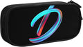 Cute Initial Pencil Case for Kids Students, Large Capacity Pencil Pouch for Boys Girls, Letter Design Pencil Box Pen Bag Office Stationery Organizer, Rainbow Letter D