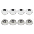 PATIKIL 53mm Desk Grommet, 8pcs Desk Cord Hole Cover Desk Cable Hole Grommet Cover Sturdy ABS Plastic Round for Cables Cabinets Desktop Equipment Wiring Organizing,Flat Type, Silver