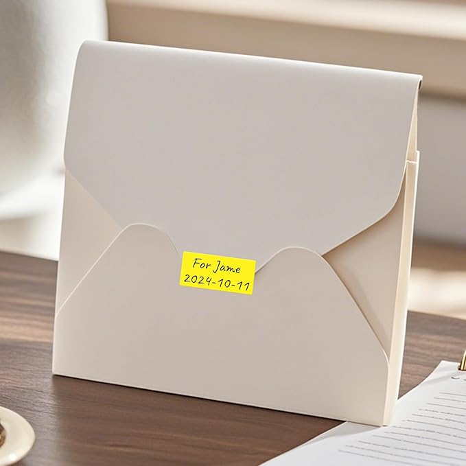 FINDAT Color Coding Stickers Rectangle 1.57×0.75 Inch Vinyl Yellow Sticker Removable Waterproof Writable File Folder Moving Labels for Boxes Home Office Marking 160 PCS