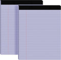 2pcs Legal Pads 8.5 x 11,Notepads 8.5 x 11 Inch, 30 Sheets/Pack, Purple Note Pads Clear Print Writing Pads of Paper, Perforate Wide Ruled Lined with Sturdy Back for Office, Business & School Supplies