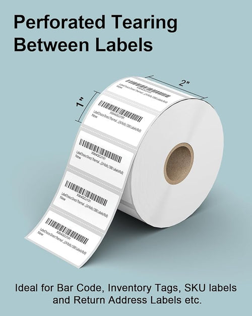 2"x1" 3-Proof Direct Thermal Barcode Labels Rolls for Zebra LP2824 ZD411 ZD410 ZD421 ZD420 GK420D, 24 Rolls 31200 Pcs Waterproof Return Address Label Used with Rollo MUNBYN Desktop Printer