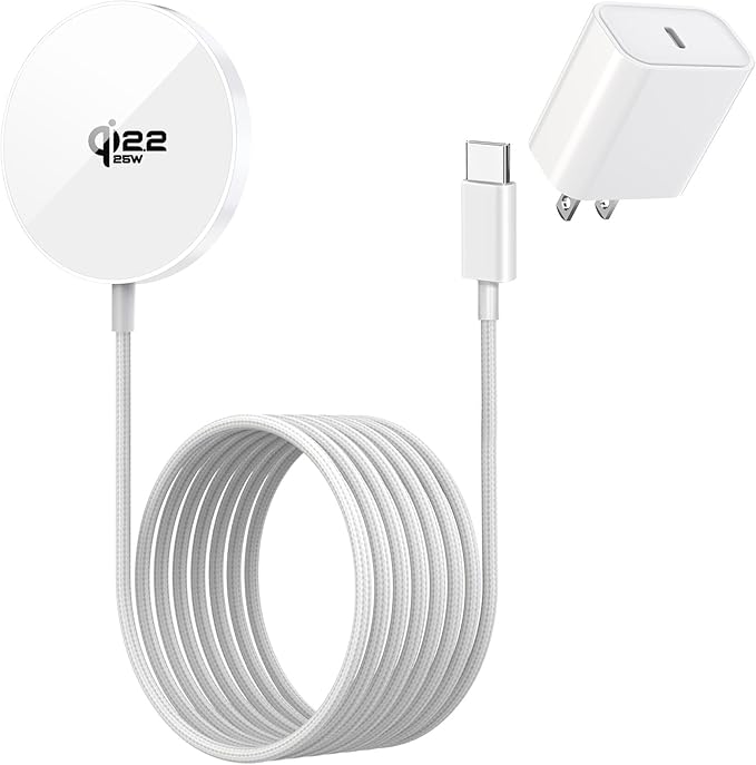 25W Magnetic Wireless Charger for iPhone 17 16 Fast Charging[Apple MFi Certified]6FT Qi2.2 Certified 35W USB-C Adapter Mag Safe Fast Charging Pad for iPhone 17 Pro Max/17 Pro/16/15/14,Mag-Safe Charger