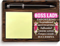 Best Boss Lady Gifts for Women, Gifts for Bosses Female Leader Boss's Day Thank You Retirement Birthday, Best Boss Lady Floral Sticky Note Holder for Bosses Office Decor