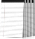 8 Pack Note Pads 5 x 8 Inch, White Narrow Ruled Small Legal Pads, Perforated Notepad 5 x 8 Lined Writing Pads, College Lined Legal Notepads for To-do Lists, Daily Note-taking, School and Office