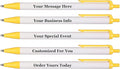 RevMark Personalized Ballpoint Pen, Custom Printed Name, Business or Event Information, Timeless Advertising, USA Made Pens, Promotional Marketing, Smooth Black Ink, Bulk Pack (Yellow,250 Ct)