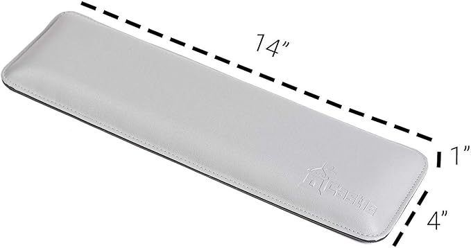 Bailey Tenkeyless by Castle - Wrist Rest for Keyboards with Around 87 Keys - Leather Ergonomic Computer Extra Firm Wrist Support for Typists, Gaming, and Heavy Office Use (Stone, Tenkeyless)