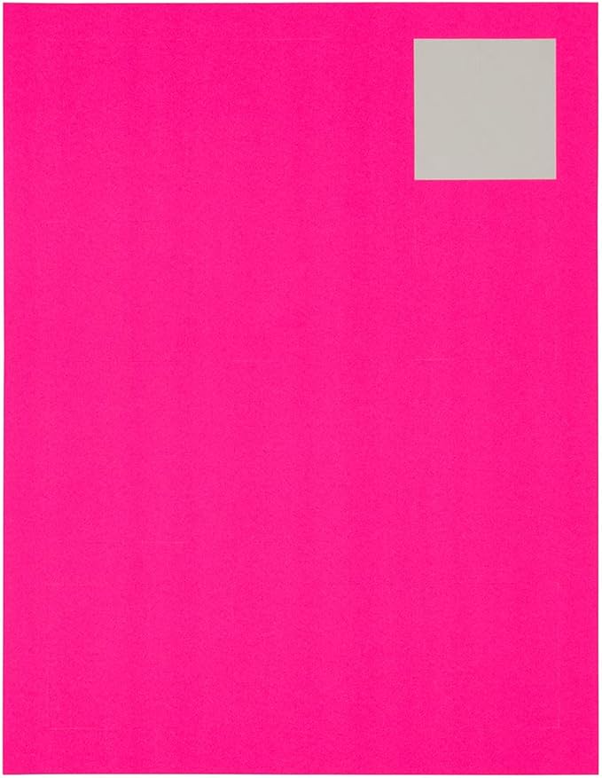 JAM PAPER Product & Container Labels - Square - 2 x 2 - Neon Pink - 120/Pack