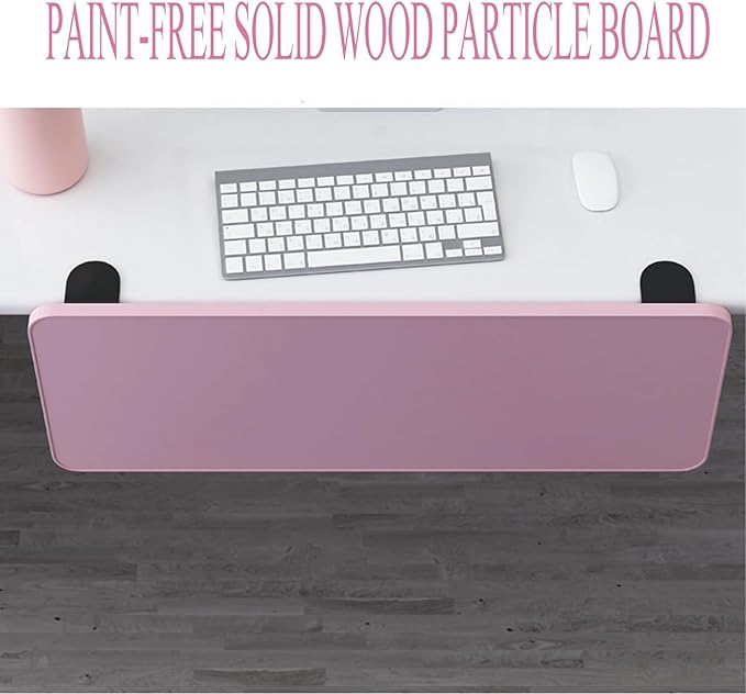 Keyboard Tray Under Desk Mount, Computer Desk Extender with Sturdy C Clamp, Easy Installation Platform Drawer for Home Office and Study Typing