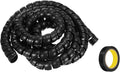 MECCANIXITY Spiral Cable Wrap 9.8ft/3.0M 28mm Cable Management Sleeve PP Insulation Cord Organizer for Computer Wire Power Cable Gas Pipe Black with Tape