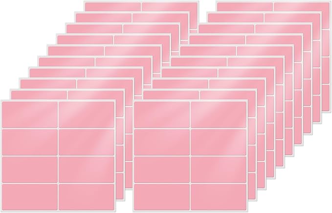 FINDAT Colored Stickers 1.57×0.75 Inch Vinyl File Folder Sticker Pink Rectangle Removable Waterproof Color Coding Moving Label for Boxes Office Inventory Labeling 160 PCS