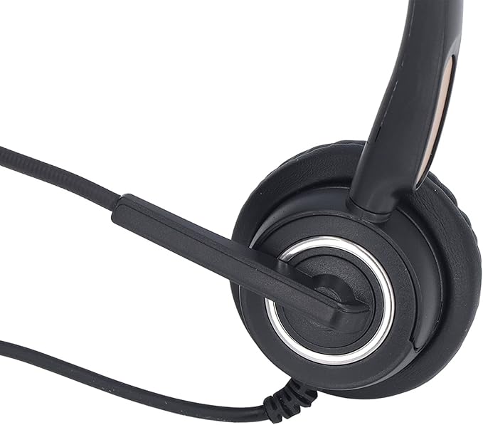 ChiweiJ Call Center Headset with Intelligent Noise Reduction, USB Computer Headset for Customer Service, Business Communication Headset with Adjustable Microphone, 180 Degree Rotating