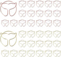 OWLFAVO 36pcs Whale Tail Shape Paper Clips with Clear Box, Rose Gold and Yellow Gold, Funny Cute Paperclips Bookmarks Planner Clips for Fun Office Supplies School Gifts Wedding Decoration