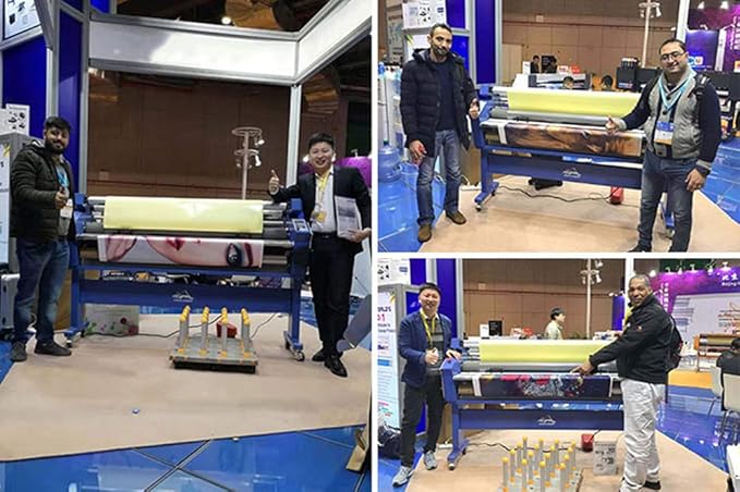 US Stock Wide Format Laminator 55in /63in Full-auto Wide Format Cold Laminating Machine Roll to Roll Large Format Laminator Laminating Machine with Trimmer (55 Inch, Without Trimmer)