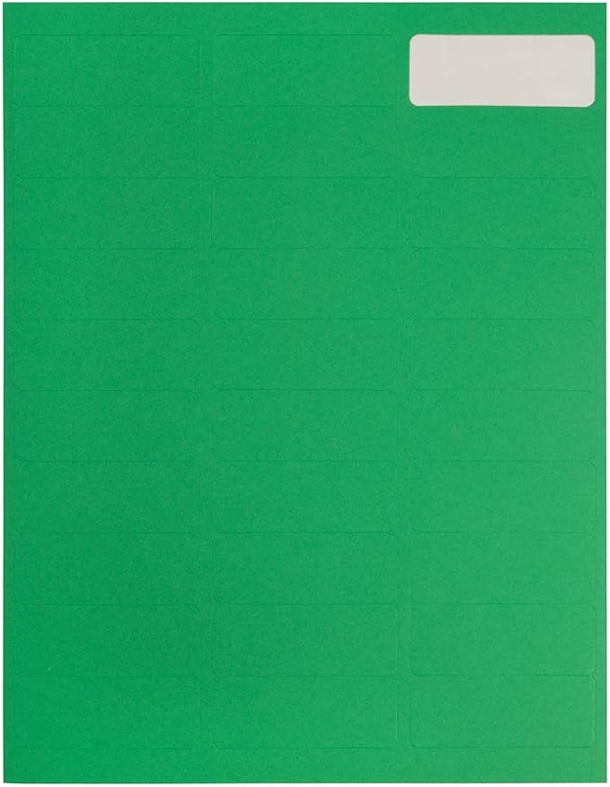 JAM PAPER Return Address Labels - Standard Mailing - 1 x 2 5/8 - Green - 120 Shipping Labels/Pack