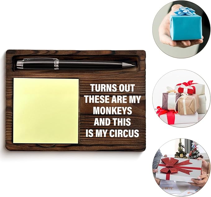 Funny Boss Gifts for Men, Funny Boss's Day Farewell Retirement Gifts for Boss Sticky Note Holder for Office Desk Decor Fun Gag Gift