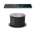 Pop Up Countertop Outlet with 15W Wireless Charger, PD 20W USB-C Ports & 4 AC Outlets, 800J Surge Protection, 4.75 inch Pop Up Receptacle, 6Ft Cord for Home Office(ETL & FCC Listed)