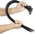 100PCS 24 inch Cable Zip Ties Heavy Duty 175lbs Tensile Strength Nylon Long Wire Ties Self-Locking Durable Plastic Tie Wraps for Indoor and Outdoor UV Resistant(Black)