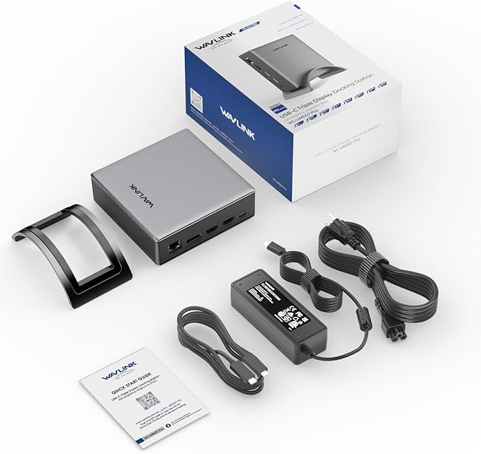 Laptop Docking Station,WAVLINK PD3.1 Docking Station 3 Monitors with 4K@144Hz,2*HDMI + DP,140W PD Charge,USB-C 10Gb,USB-A 5Gb,Gigabit Ethernet,Audio/Mic for HP, Dell,Windows System Computer