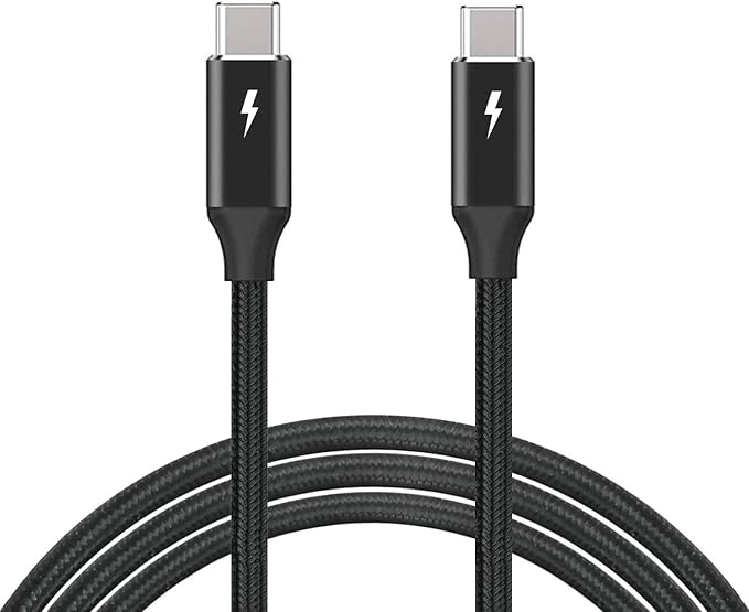 TREBLEET 6.6ft (2m) USB4 Cable Compatible with Thunderbolt 3, 100W 20Gbps USB4 Cable,Compatible with Thunderbolt 3 (USB C) Hub, Adapter, Devices, 20V/5A