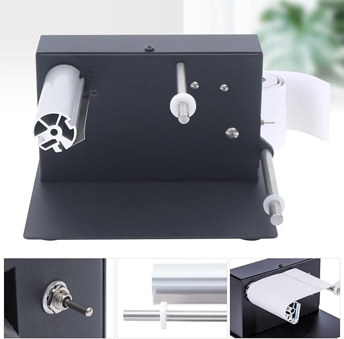 Automatic Lable Rewinder Machine, Speed Adjustable 180mm Label Rewinding Machine Two-Way Rewinding, Rewinder for Printer Bar Code Tags