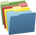 Pendaflex Two-Tone Color File Folders, Letter Size, Assorted Colors (Bright Green, Yellow, Red, Blue), 1/3-Cut Tabs, Assorted, 360 Pack (03086), 4-Color
