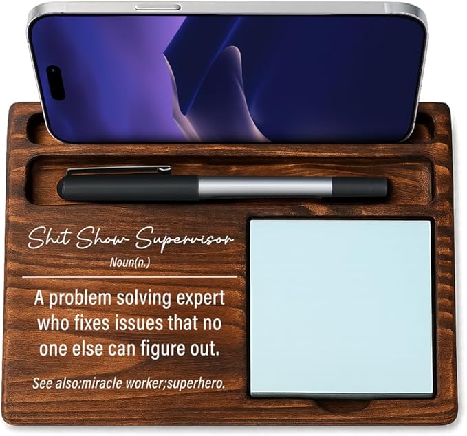 Supervisor Bosses Day Gifts for Women Men Manager Sticky Note Holder Funny Office Decor for Women National Boss Day Decorations Gifts for Supervisor Leader Office Desk Decor A05