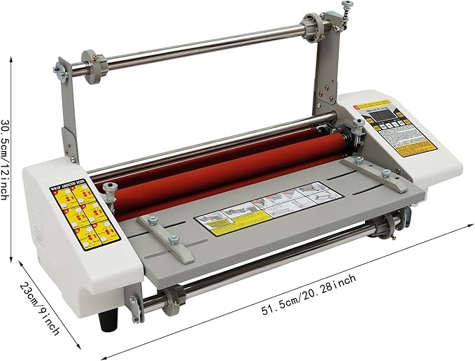 Laminator Machine, Hot and Cold Roller Laminating Machine, Single/Dual Sides Thermal Laminating, Digital Display, Exit Button for Paper, Documents, Photos, Cards, 110V