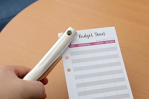 Heavy Duty 1/8 inch Single Hole Punch - Portable, Long, Small, for Paper, Cards, Plastic, Cardboard (1/8''-3MM HOLE)