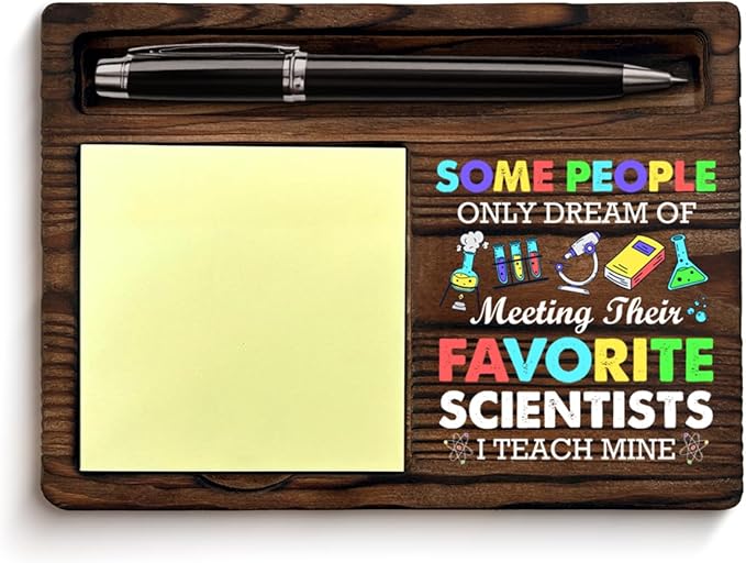 Funny Science Teacher Gifts for Men Women Chemistry Teacher Sticky Note Holder Science Classroom Decor