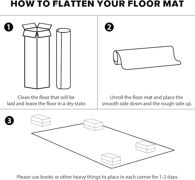 FURKIT Floor Mats for Home, 8'×10' Clear Area Rug for Dining Room, Durable Non-Slip Hard Floor Living Room Rug, PVC Waterproof Rolling Chair Protector for Kitchen, Bedroom, High Traffic Areas