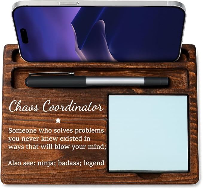Chaos Coordinator Bosses Day Gifts for Women Men Manager Sticky Note Holder Funny Office Decor for Women National Boss Day Decorations Gifts for Men Supervisor Leader HR Office Desk Decor A10
