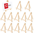 12PCS Wood Easels, 9 Inches Tabletop Easels, Art Craft Painting Easel Stand for Artist Adults Students