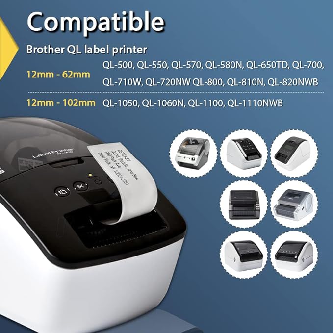 BETCKEY - Continuous Labels Replacement for Brother DK-2225 (1.4 in x 100 ft), Compatible with Brother QL Label Printers [1 Rolls/Continuous Labels, Light Blue]