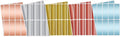 Metallic Sticker Labels 3x1 inch (75mm x 25mm) Rectangular Labeling Sticker Sheets in 5 Metallic Colors 80 - Pack by Royal Green