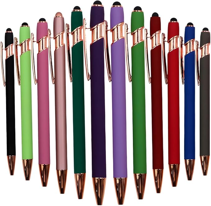 Yucold Bulk Custom Personalized Pens with Name & Logo Printing Personalized custom ballpoint pen for Business, Graduation Gifts & Party Events (deep purple,15)